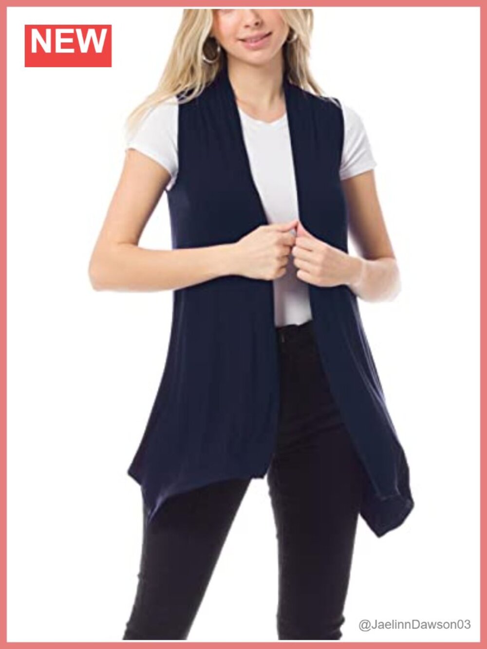Women's Sleeveless Draped Open Front Cardigan Layering Long